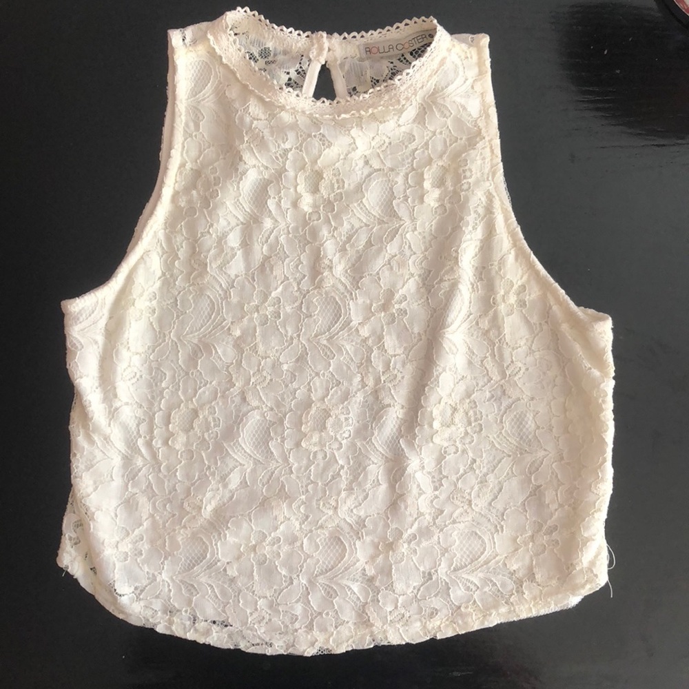 Rolla Coster cream crop top